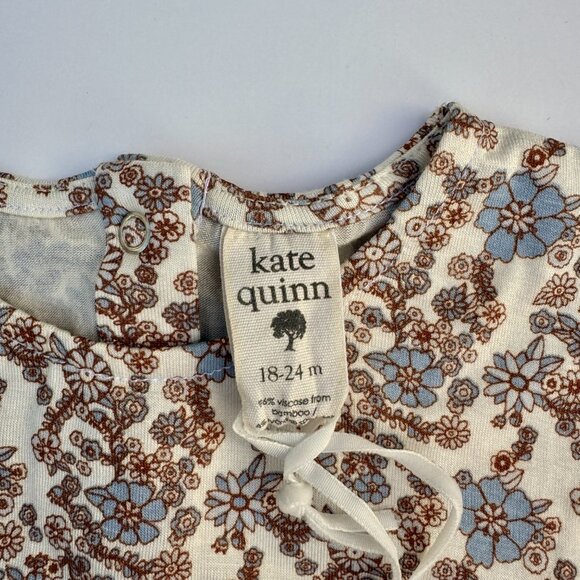 Kate Quinn Sleeveless Ruffle Bubble | Brown/Blue Floral | 18-24M | NWT - Picture 4 of 7